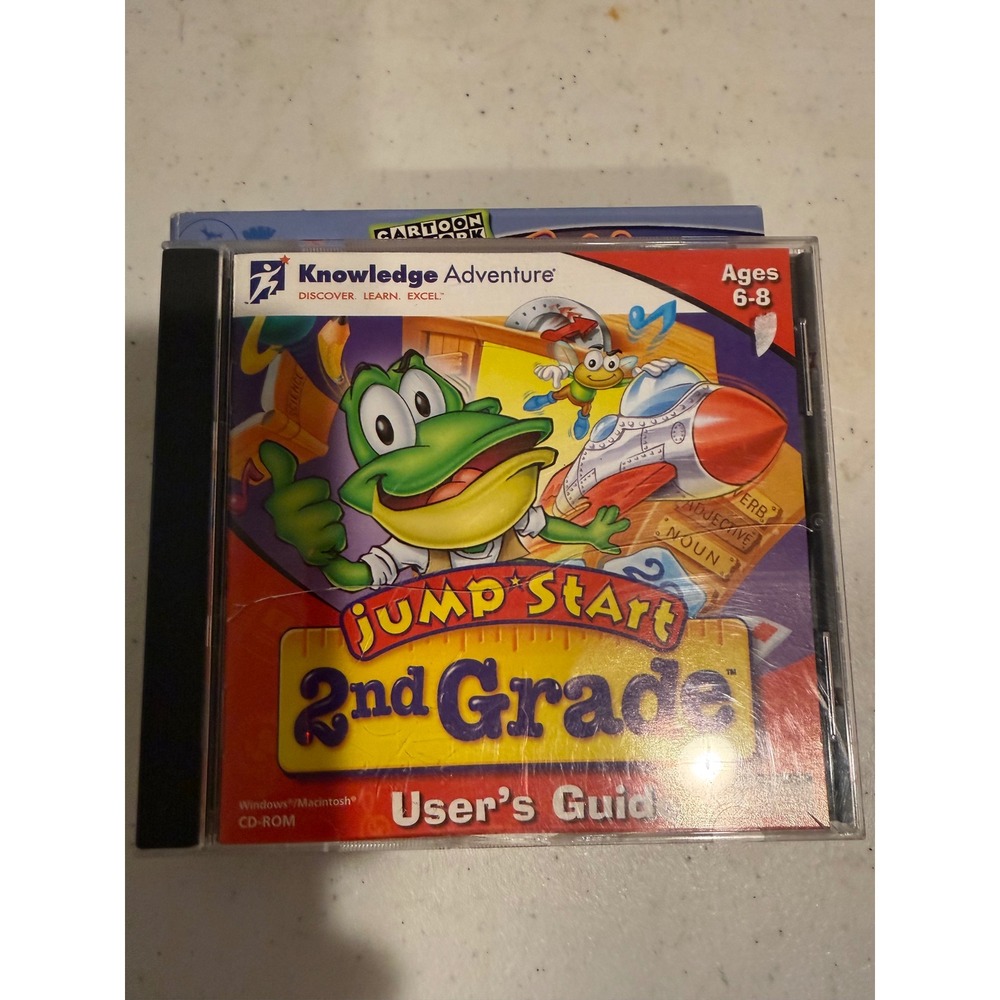 Knowledge Adventure JumpStart 2nd Grade PC CD-ROM Kids Vintage Good Educational